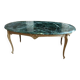 Green marble coffee table