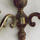 Pair of French vintage bronze traditional  art nouveau double wall lights