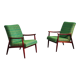 Pair of green armchairs by Jiri Jiroutek for Interier Praha 1960