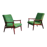 Pair of green armchairs by Jiri Jiroutek for Interier Praha 1960