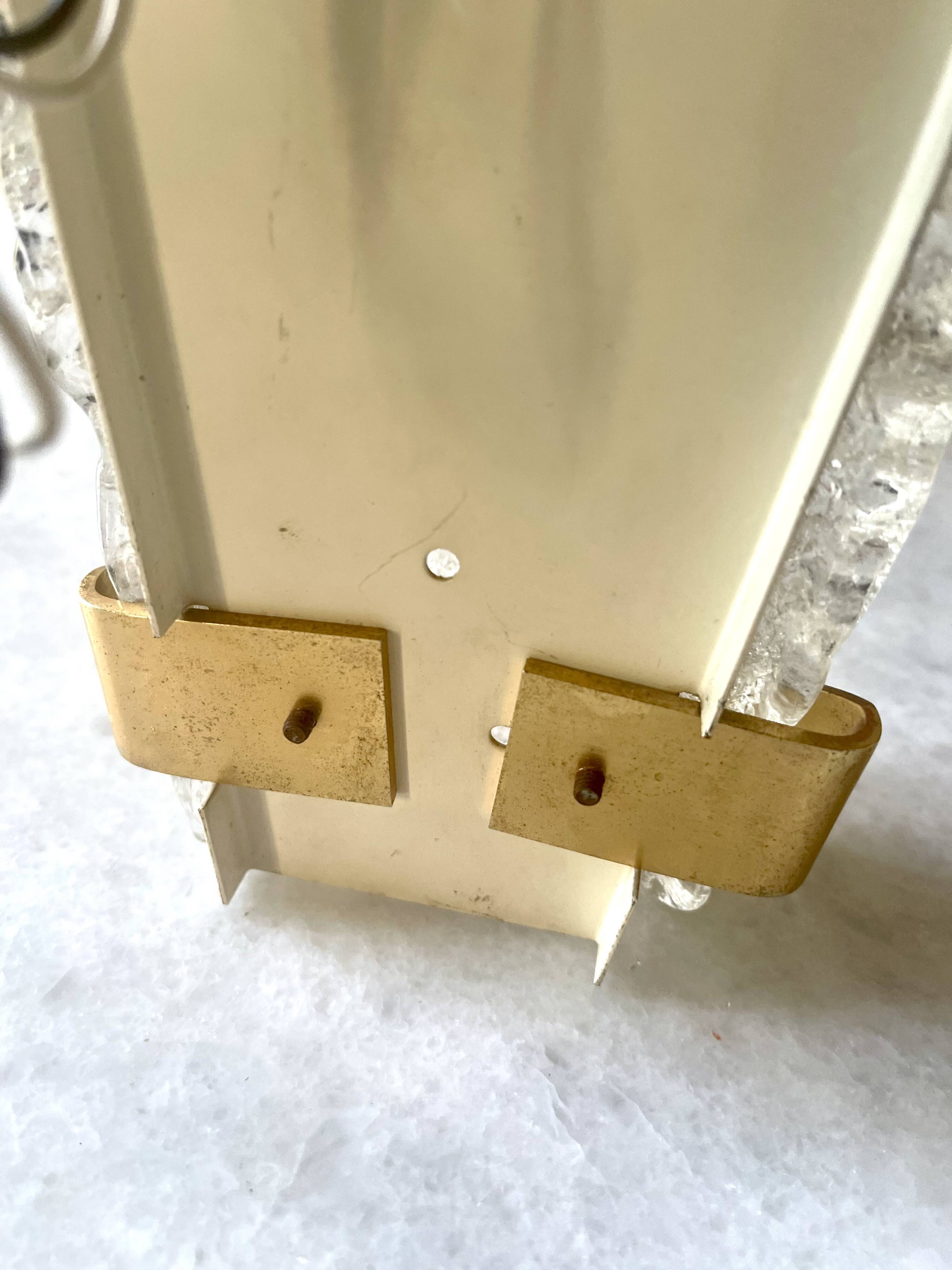 Arlus pair of Murano glass and brass wall lights