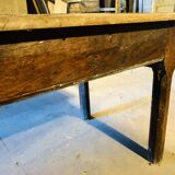 Large country table in cherry wood, late 1800s