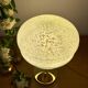 Vintage art deco globe table lamp in green and gold Clichy glass