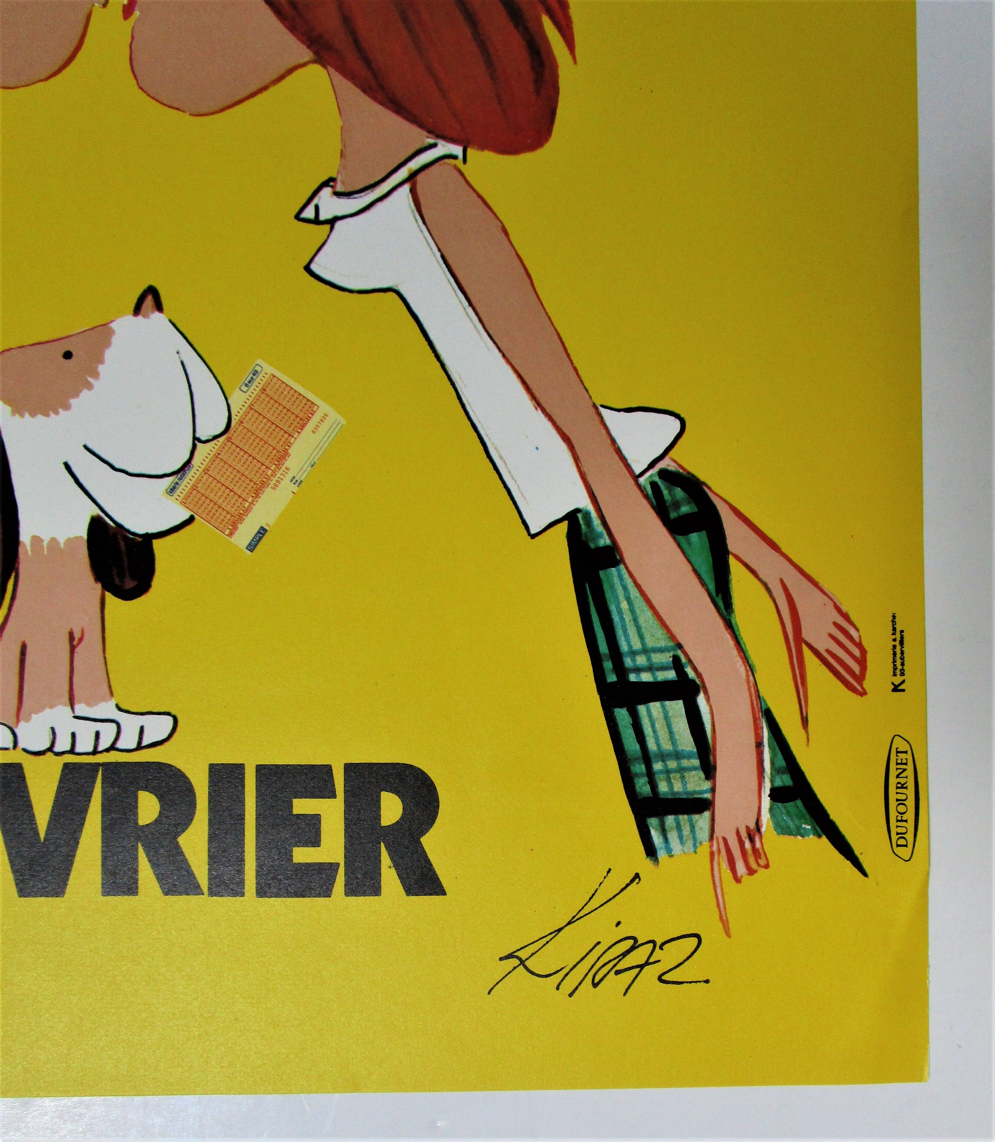 Kiraz poster Valentine's National Lottery vintage 70/80s