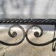 Arletty coffee table in wrought iron and sea green marble.