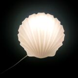 Glashutte Limburg - opal glass shell wall lamp / sconce vintage, 1960s 1970s Germany