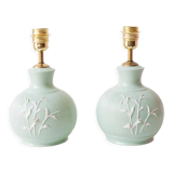 Pair of Spanish porcelain table lamps from the 60s/70s