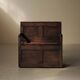 Farm chest bank in solid wood, Auvergne, 19th century