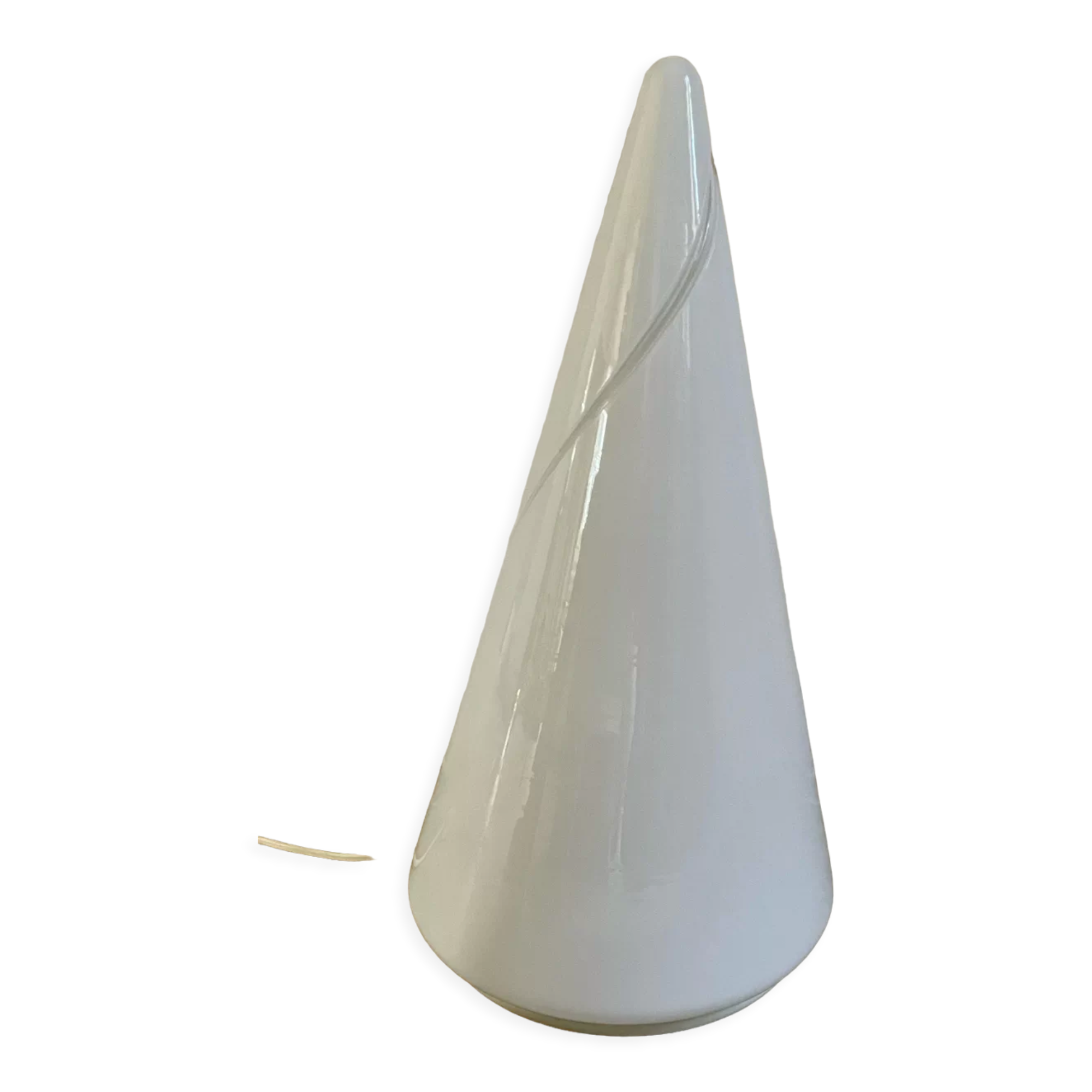 Conical lamp in opaline of Murano vintage 52 cm