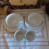 Antique porcelain cups and saucers