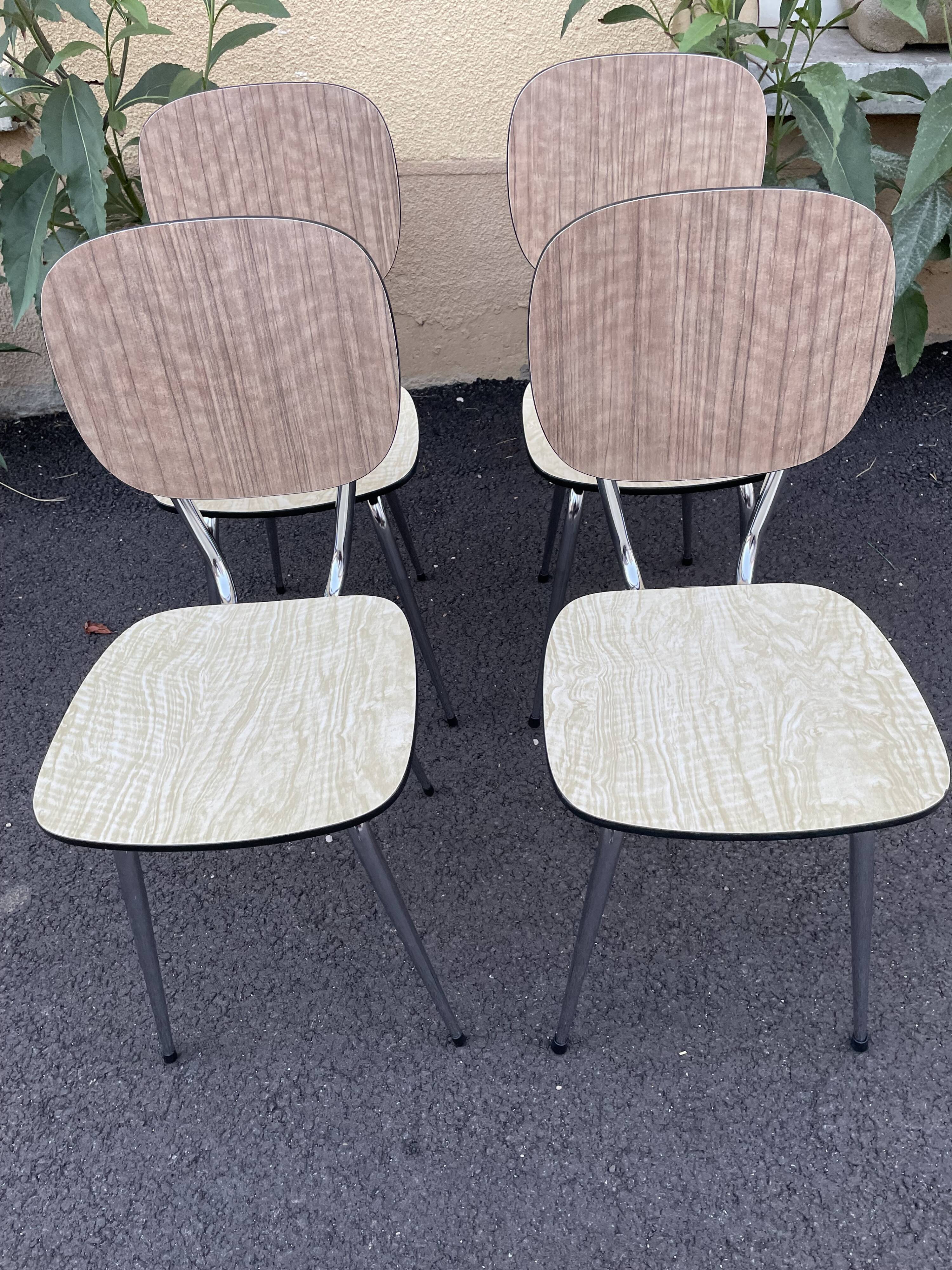 Two-tone formica chairs