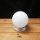Art deco ceiling lamp, globe white opaline, 15 cm, circa 1940