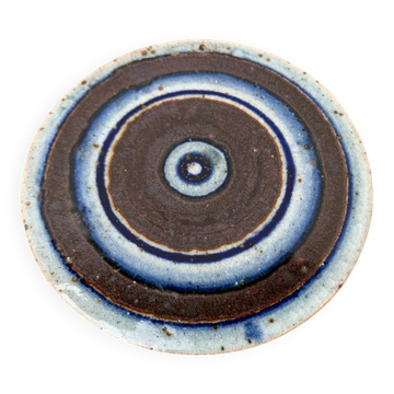 Plat en céramique du studio danois du milieu du siècle par Helle Allpass, Danemark, années 1960