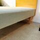 Vintage Scandinavian bed and lamp signed NK 1959