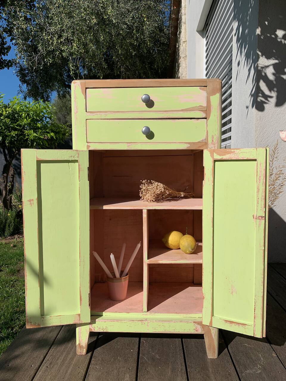Parisian buffet in patinated wood