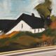 Original Swedish Oil on Panel – “Landscape with Farm” by Louis Zelig – Signed – Vintage & Framed – 78 × 39 cm (30.7" × 15.4")