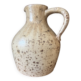 Pitcher carafe vase signed in pyrite ceramic earthenware, stoneware from Borne 1950