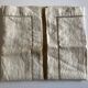 Pair of woven raw linen canvas pillowcases