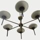 Vintage chandelier in opaline glass