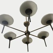 Vintage chandelier in opaline glass