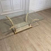 Table basse fausse défense d’éléphant, 1970s
