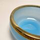 Sky blue opaline glass bowl