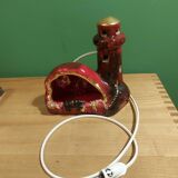Vintage ceramic lamp in the shape of a lighthouse, Vallauris