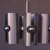 Chandelier 1970 brushed aluminum design