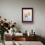 Printed in 1986, the bergamot tree. Vintage Botany.