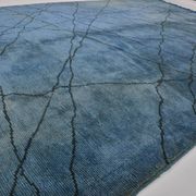 Turqouise Vintage Handmade Hemp Rug sku 3001