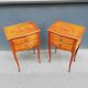 Pair of neoclassical solid wood bedside tables