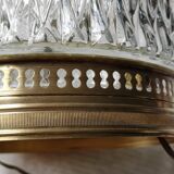 Ceiling lamp in glass and brass