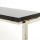 Console laquée noire et chrome Guy Lefevre pour Maison Jansen 1970