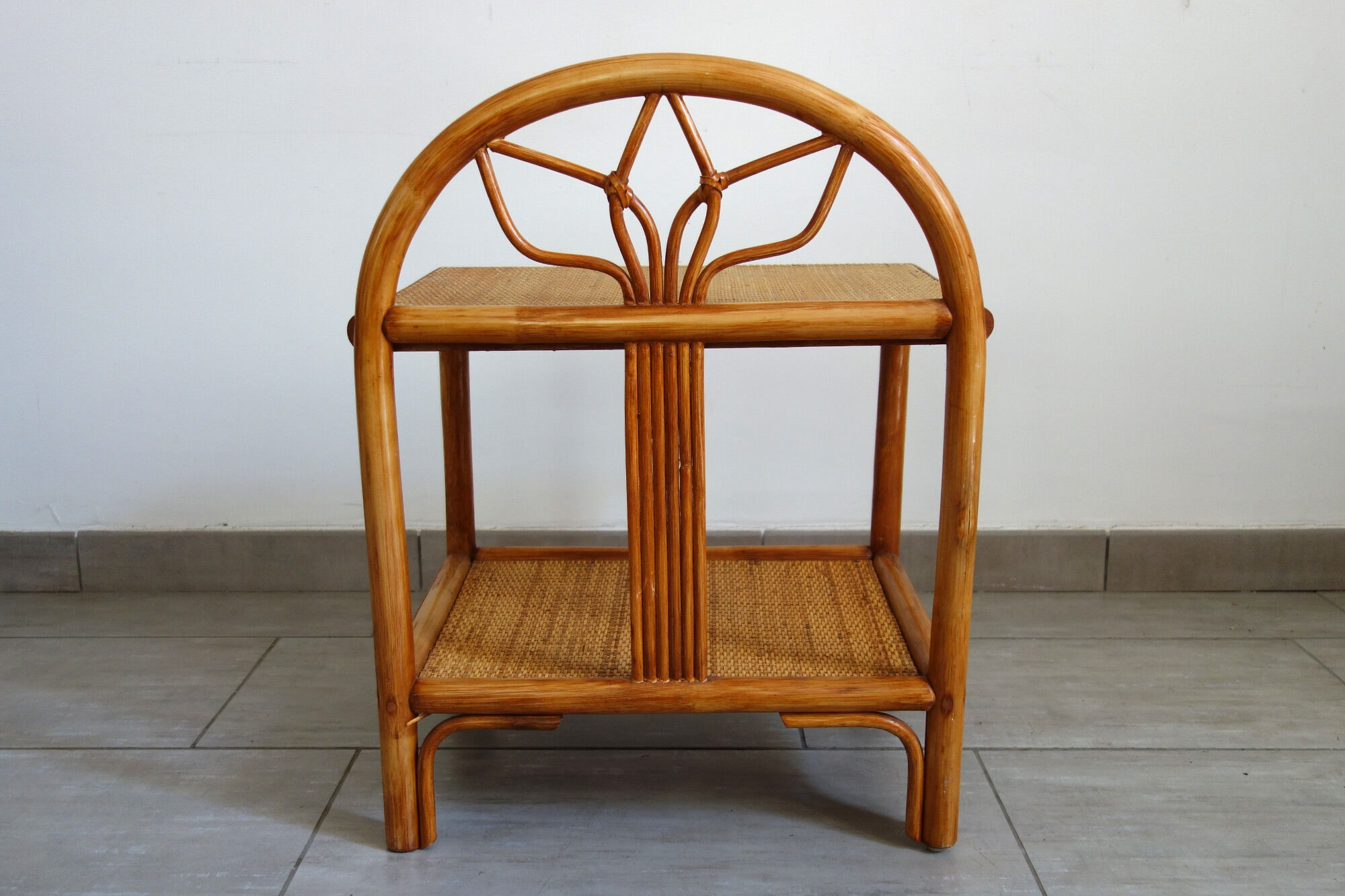 Vintage rattan bedside