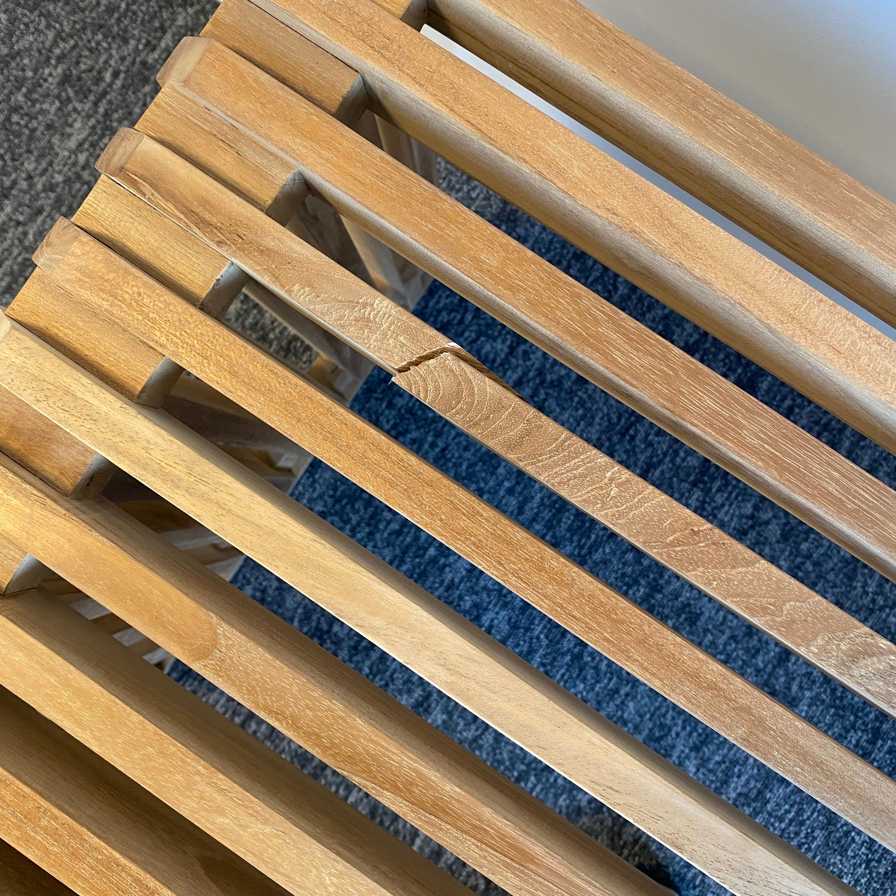 Teak Slatted Bench - HKliving