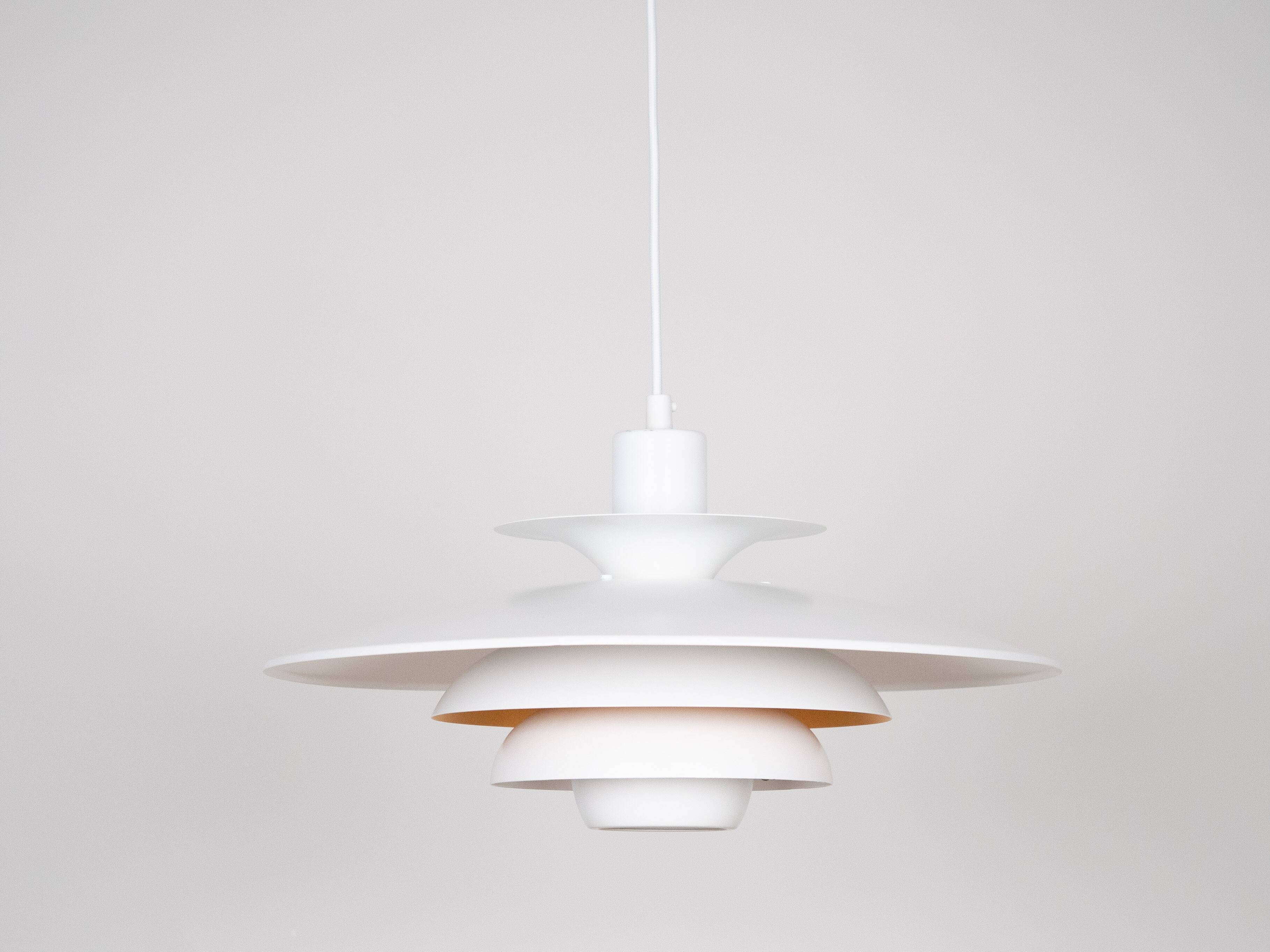 Danish vintage pendant lamp Sofie by Kurt Wiborg, Jeka, 1980s