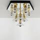 1980s Bicolor Glass Flush Chandelier by F. Fabbian