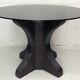 Pencil reed rattan bamboo dining or side table base with smoked glass top, 1970s