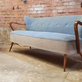 Cocktail set pair of armchair and its sofa 1960