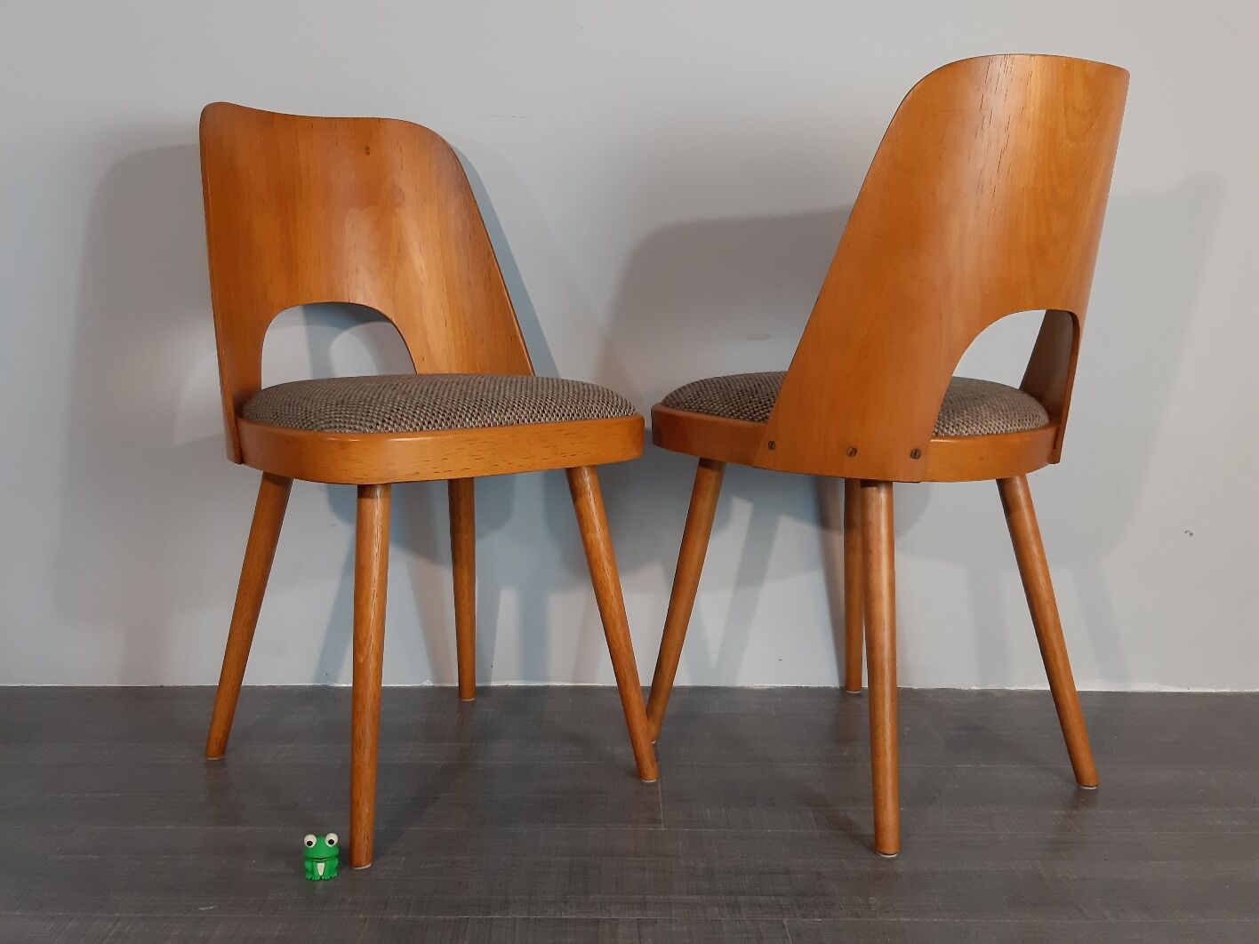 Set 4 chaises TON 515 en hêtre par Oswald Haerdtl 1955