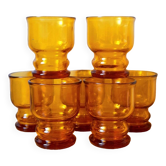Verres ambrés Pernod S.A 1970