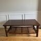 Vintage brown bamboo living room coffee table