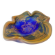 Gabriel Millesi - Pérouges - Polychrome glass corolla bowl with gold decoration