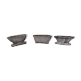 3 jardinières en aluminium 1900