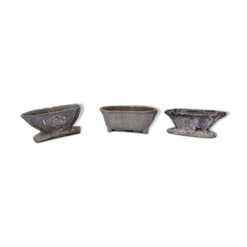 3 aluminum planters 1900