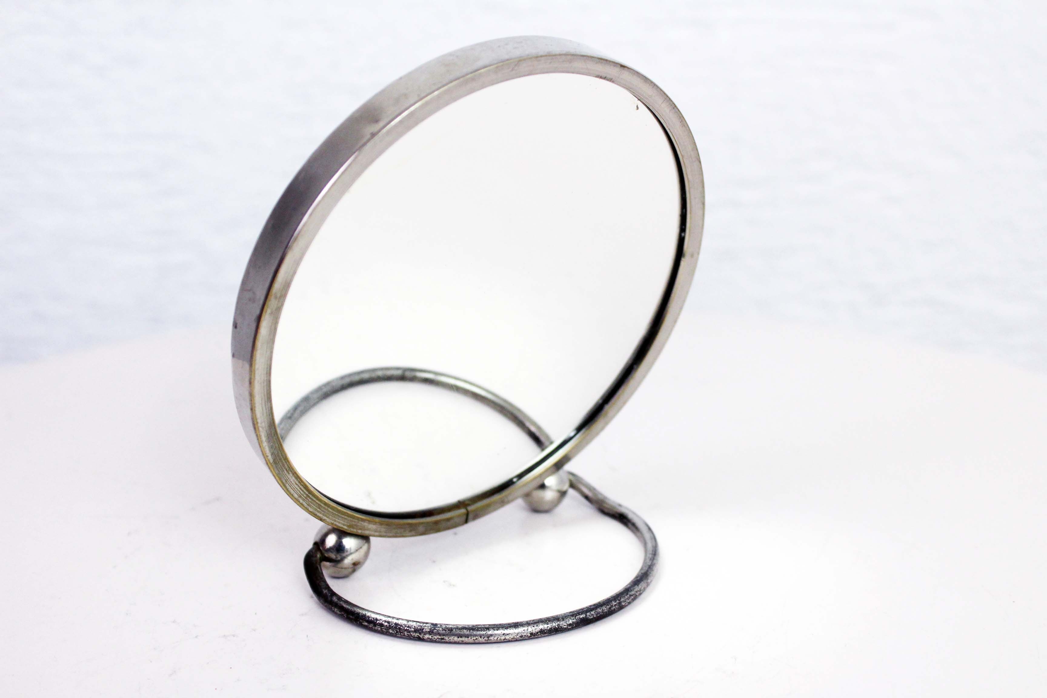 Vintage barbershop mirror to be placed or suspended 12,5x12,5cm