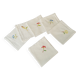 Lot de 6 serviettes en coton brodées