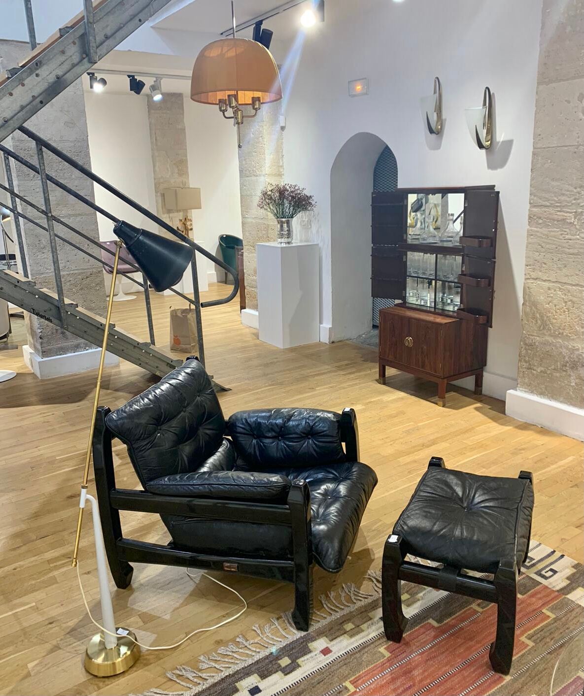 Armchair and footrest by Luciano Frigerio 1960