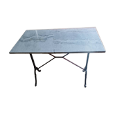 Table bistrot en marbre et fer forgé