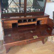 Library with English mahogany secretary.